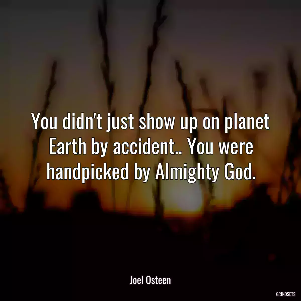 You didn\'t just show up on planet Earth by accident.. You were handpicked by Almighty God.
