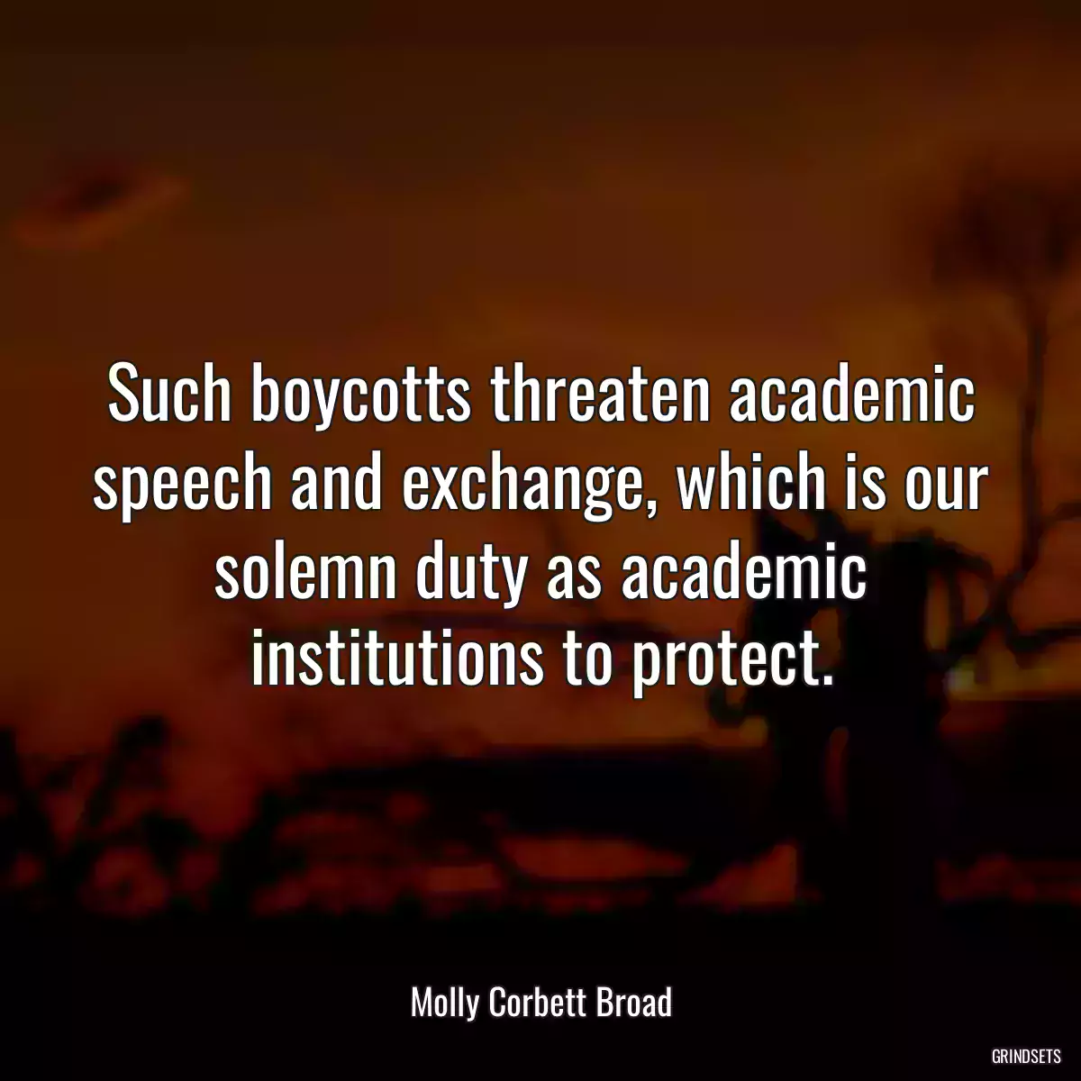 Such boycotts threaten academic speech and exchange, which is our solemn duty as academic institutions to protect.