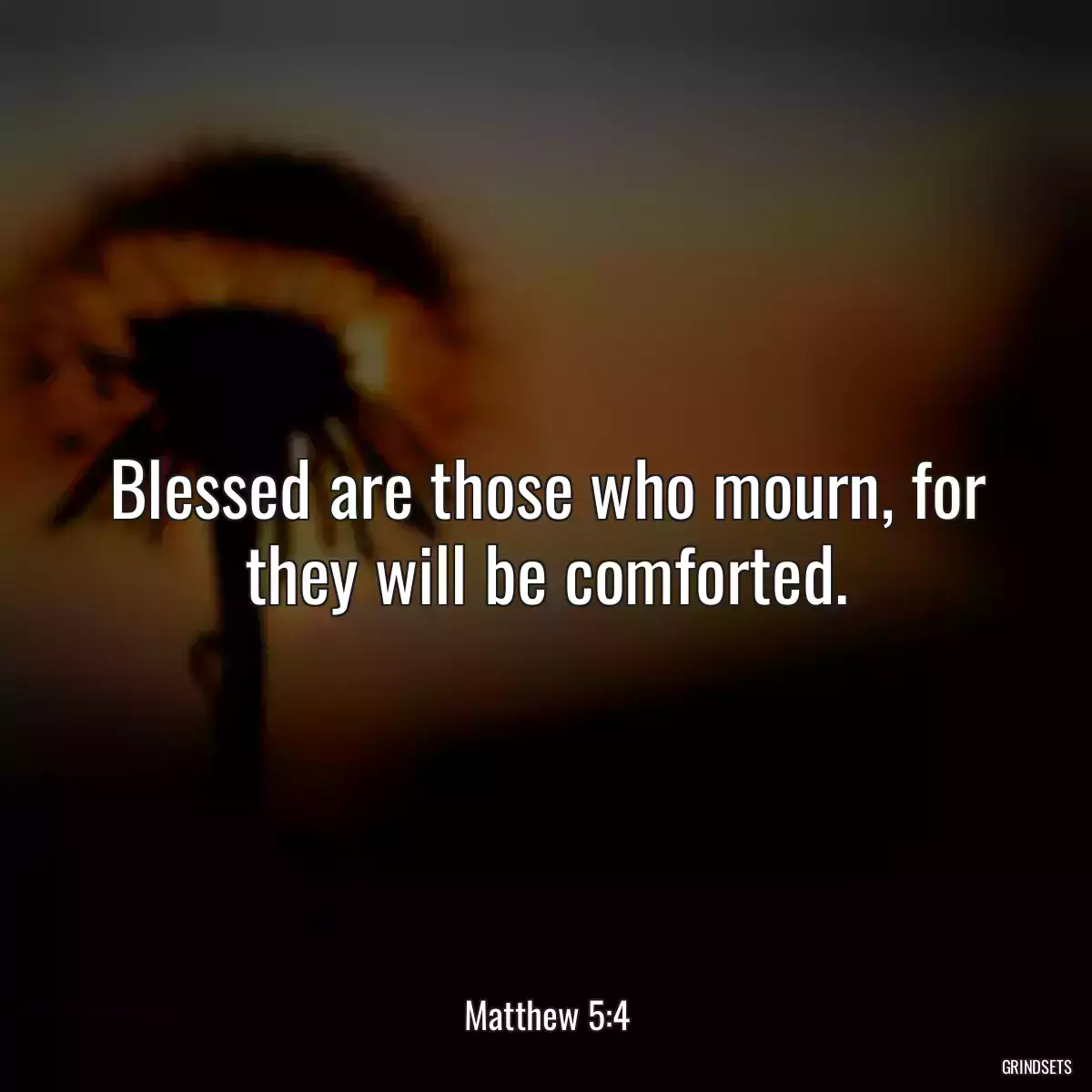 Blessed are those who mourn, for they will be comforted.