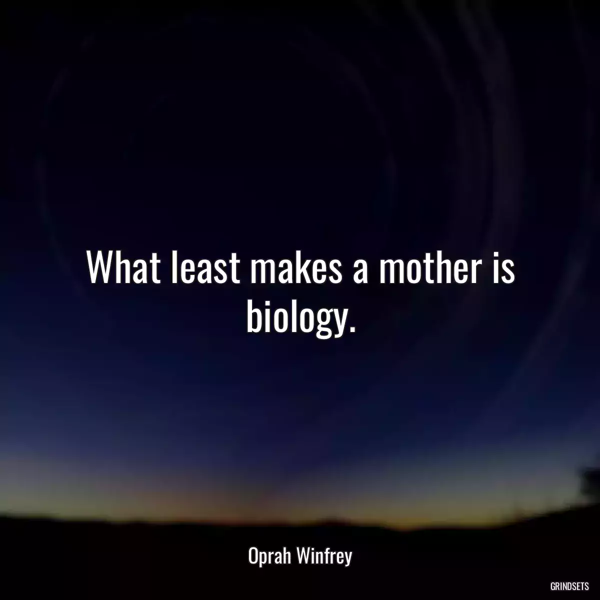 What least makes a mother is biology.