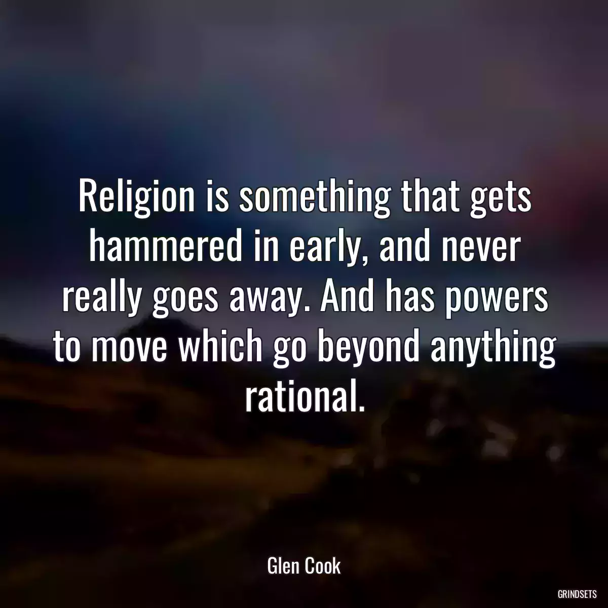 Religion is something that gets hammered in early, and never really goes away. And has powers to move which go beyond anything rational.