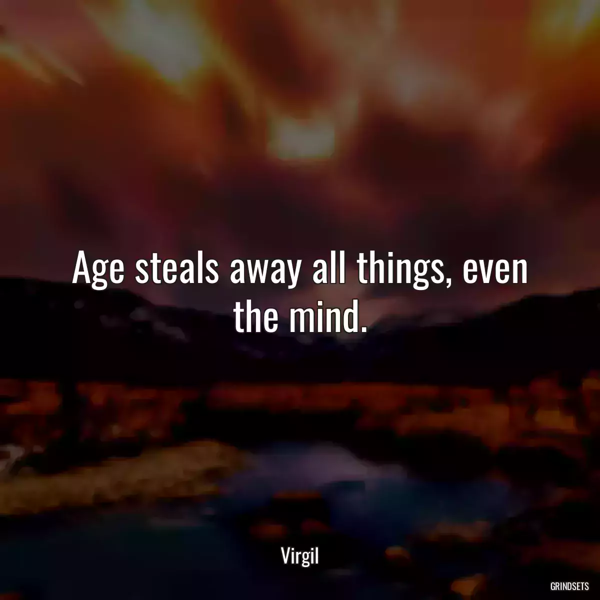 Age steals away all things, even the mind.