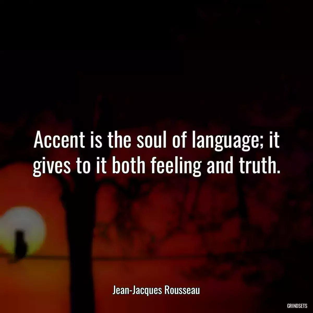 Accent is the soul of language; it gives to it both feeling and truth.