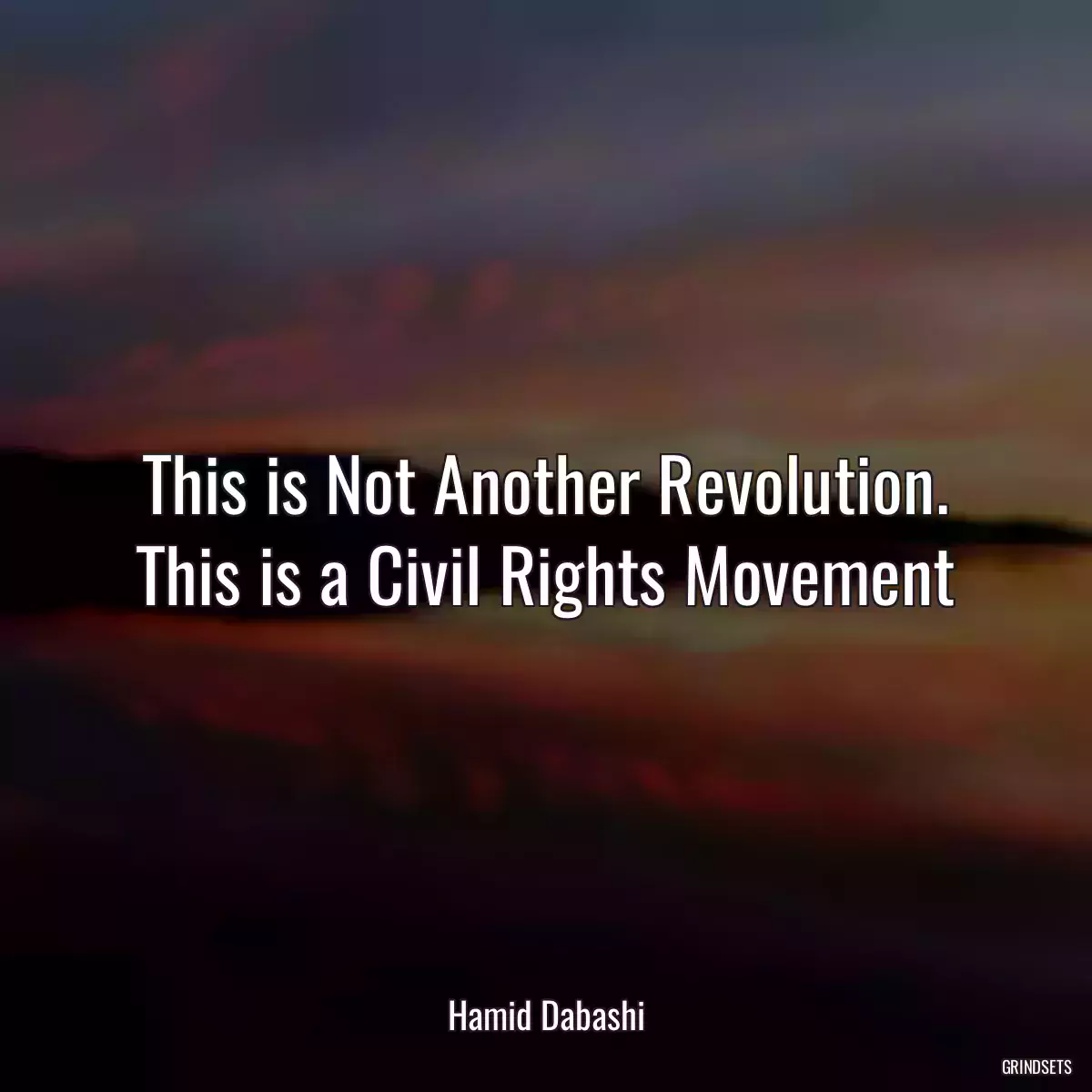 This is Not Another Revolution. This is a Civil Rights Movement