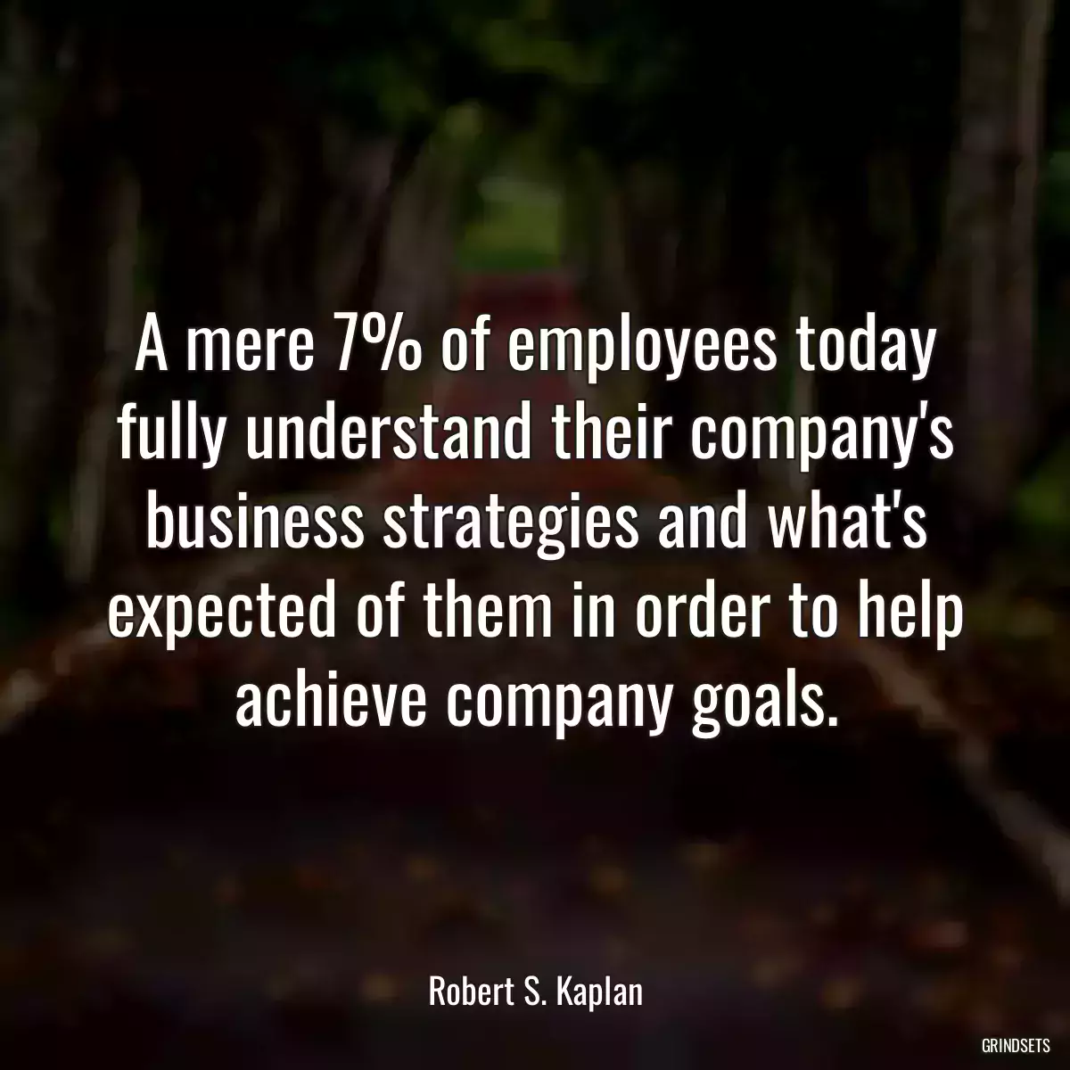 A mere 7% of employees today fully understand their company\'s business strategies and what\'s expected of them in order to help achieve company goals.