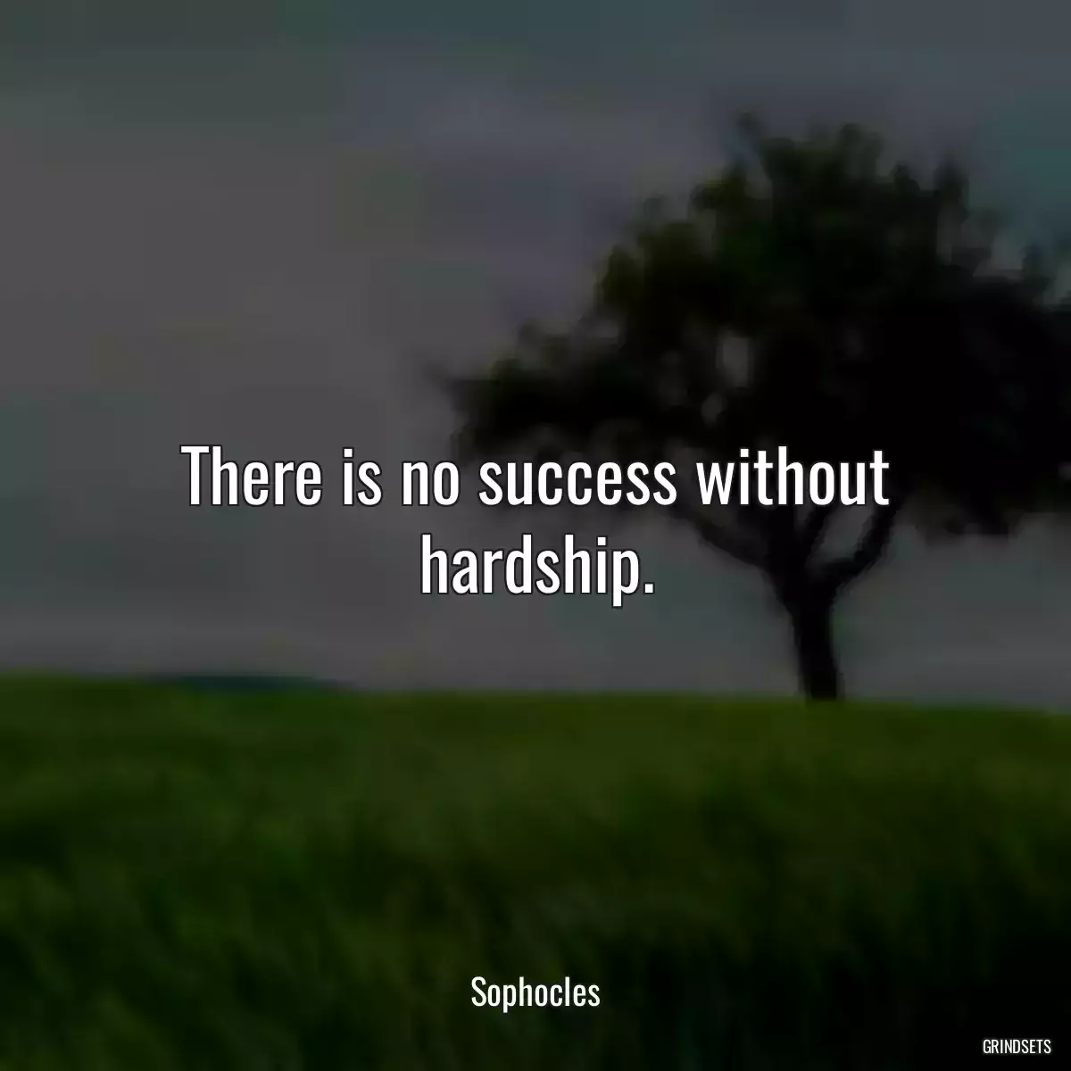 There is no success without hardship.