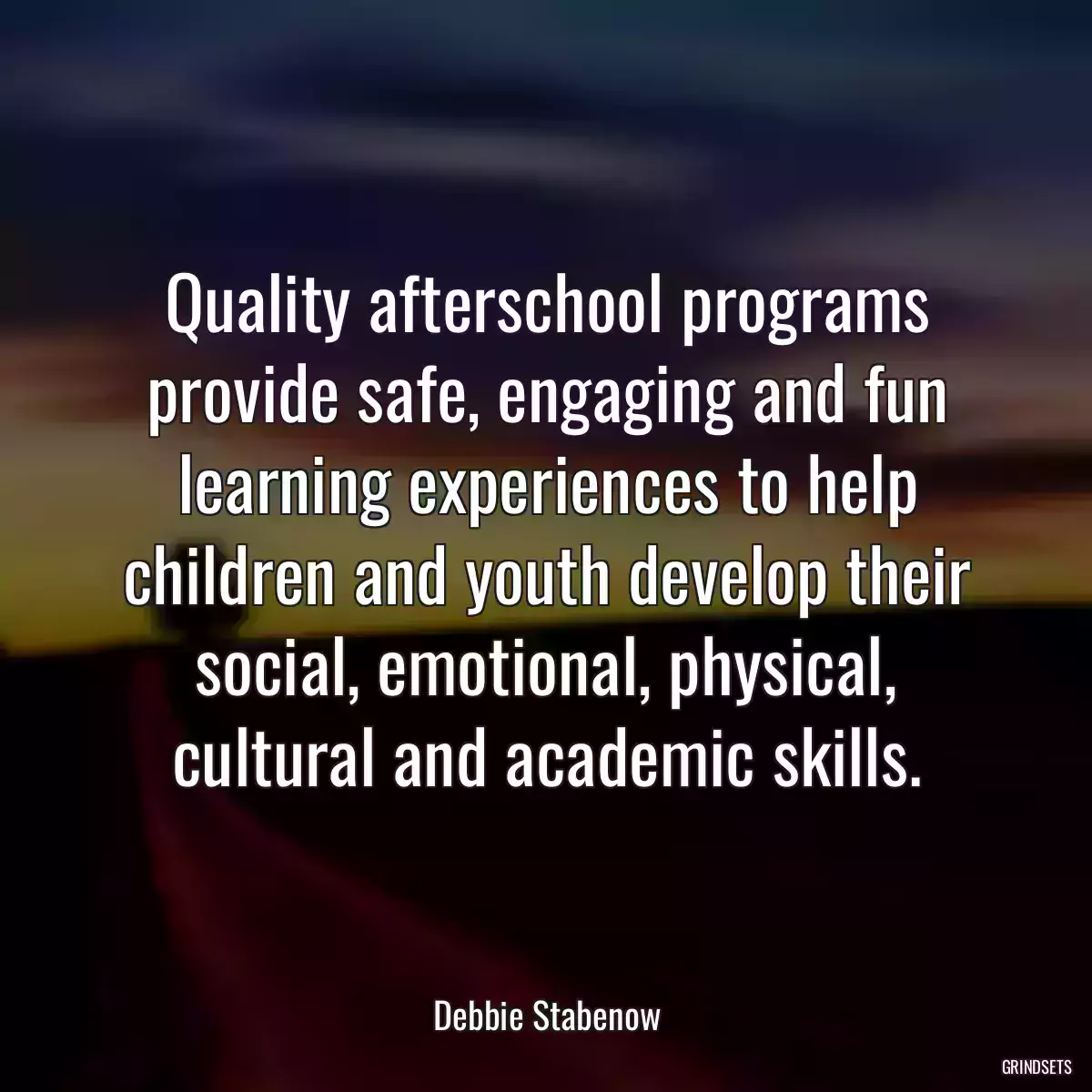 Quality afterschool programs provide safe, engaging and fun learning experiences to help children and youth develop their social, emotional, physical, cultural and academic skills.