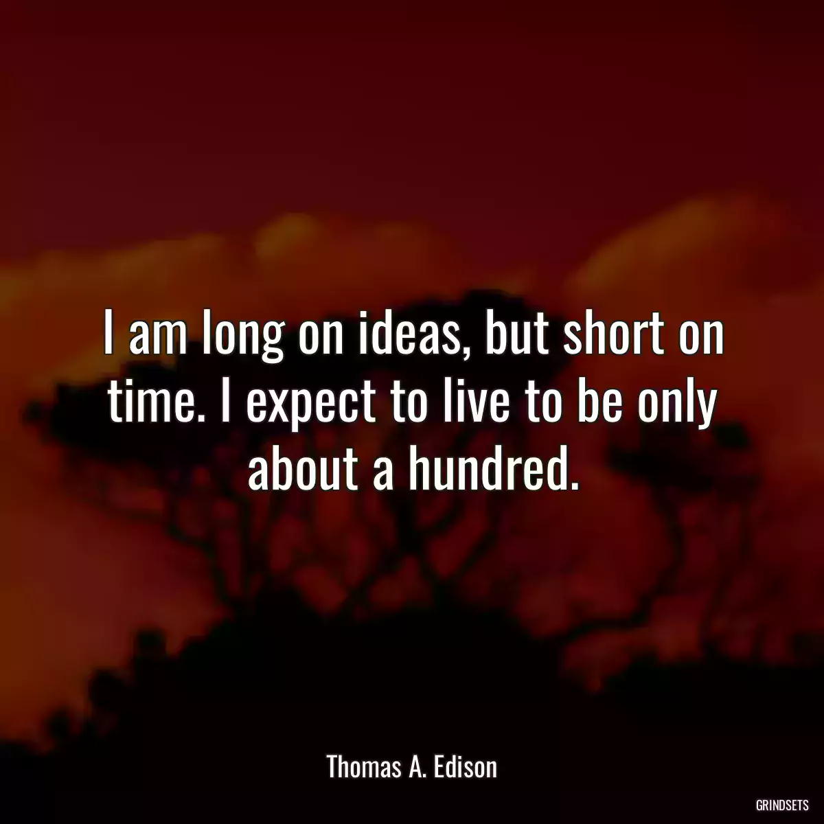 I am long on ideas, but short on time. I expect to live to be only about a hundred.