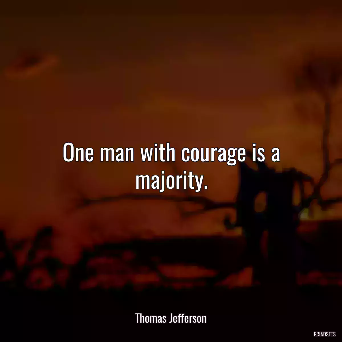 One man with courage is a majority.