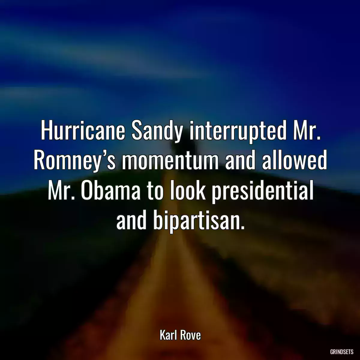 Hurricane Sandy interrupted Mr. Romney’s momentum and allowed Mr. Obama to look presidential and bipartisan.