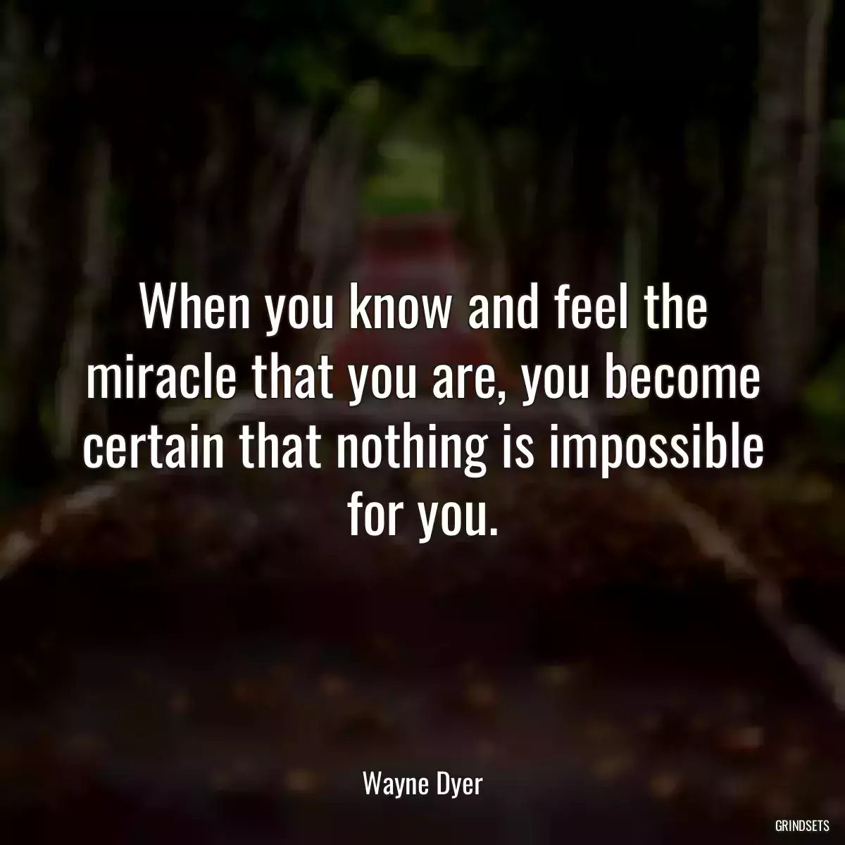 When you know and feel the miracle that you are, you become certain that nothing is impossible for you.