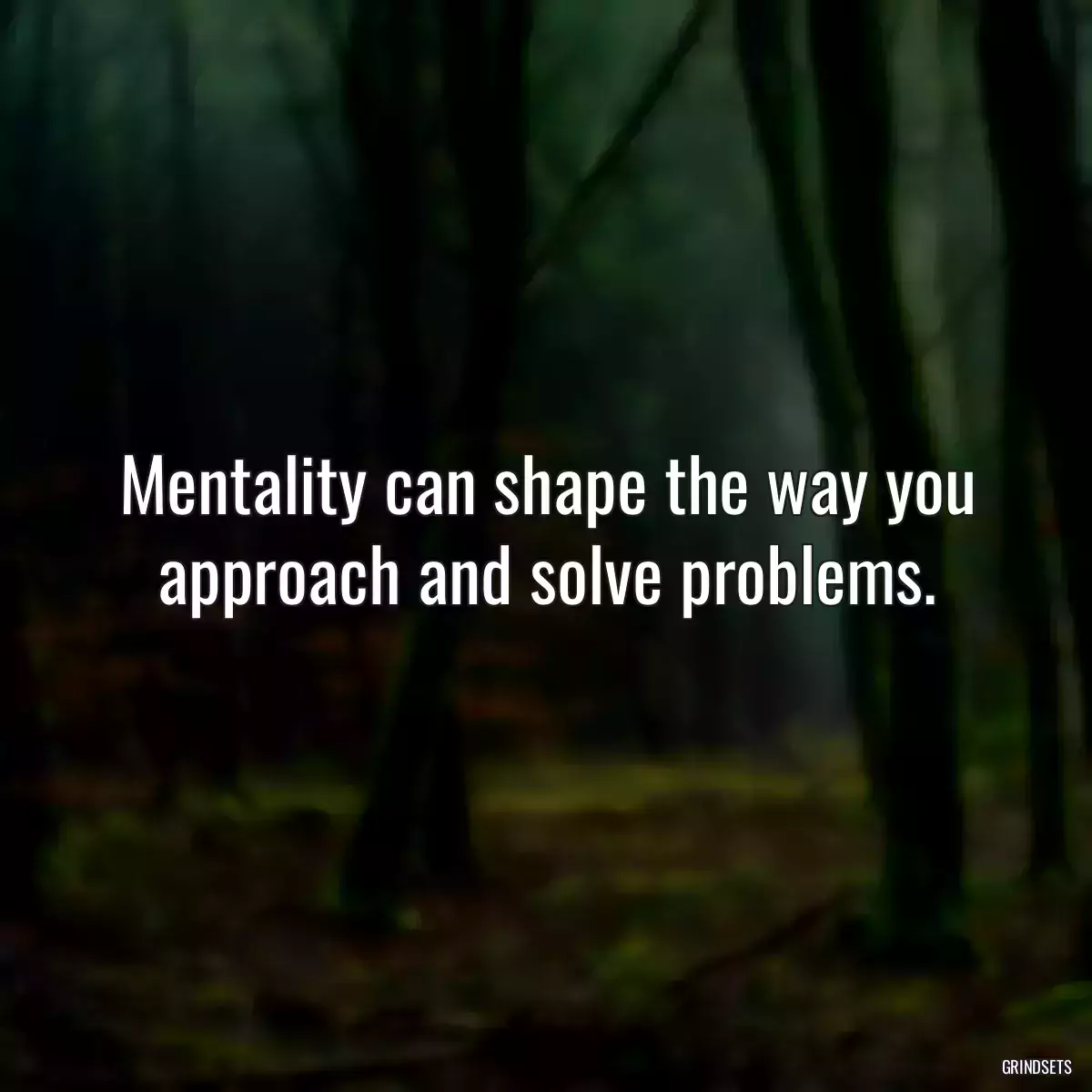 Mentality can shape the way you approach and solve problems.