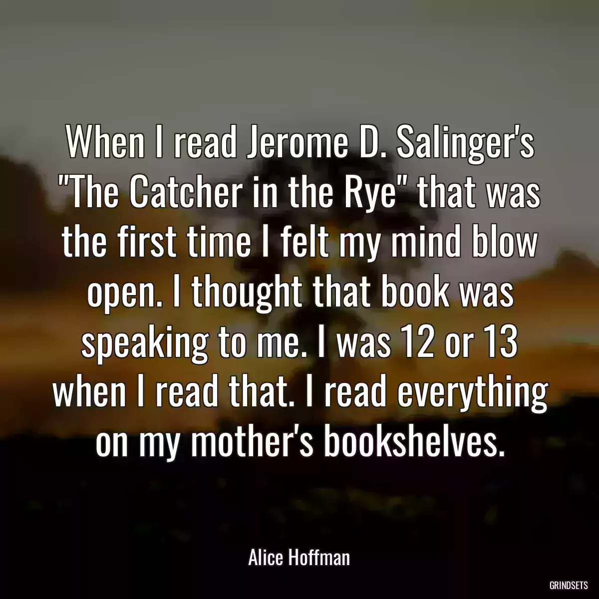 When I read Jerome D. Salinger\'s \