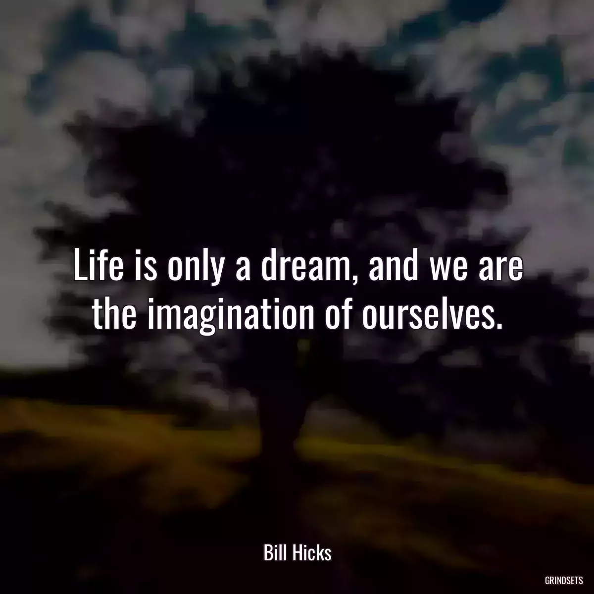 Life is only a dream, and we are the imagination of ourselves.