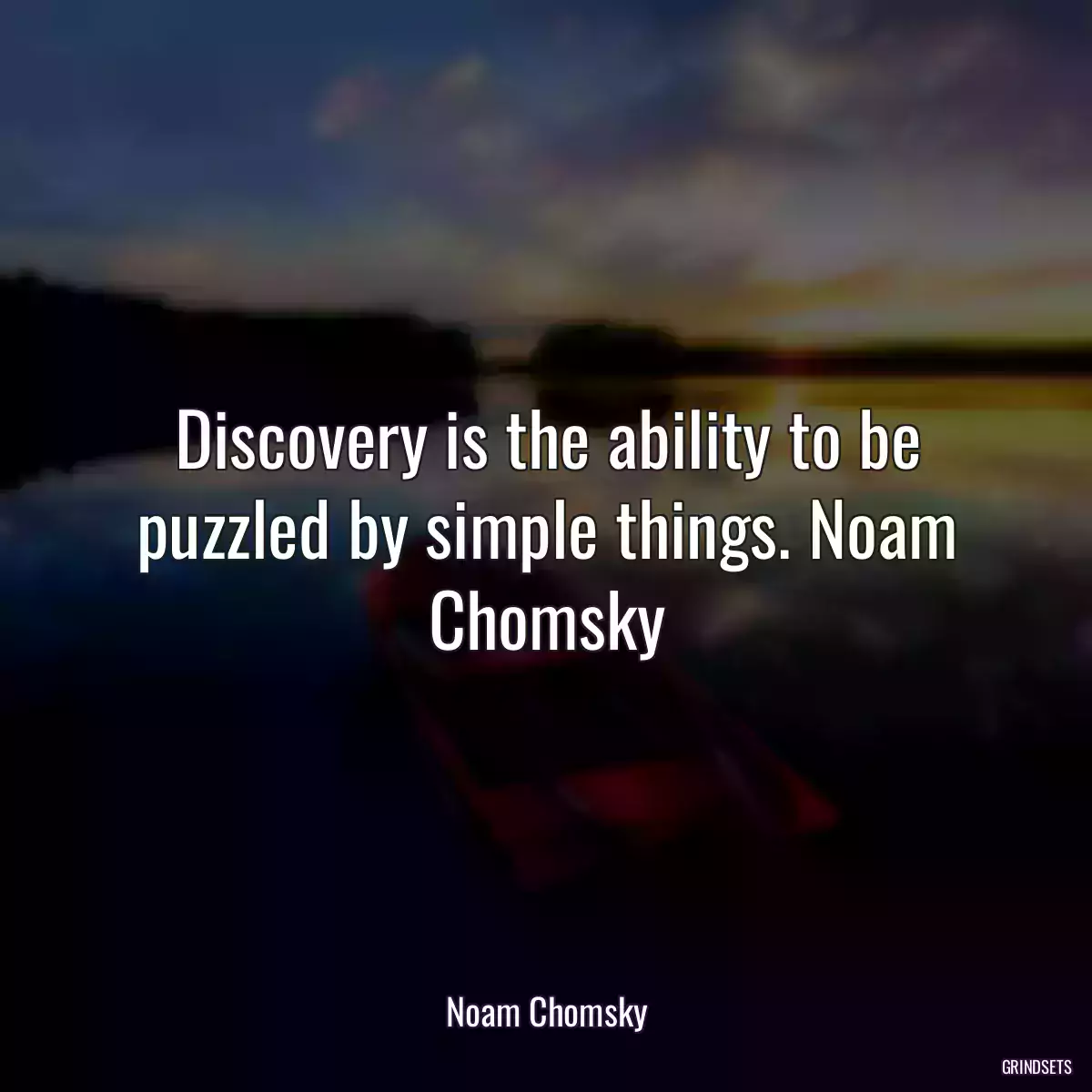 Discovery is the ability to be puzzled by simple things. Noam Chomsky