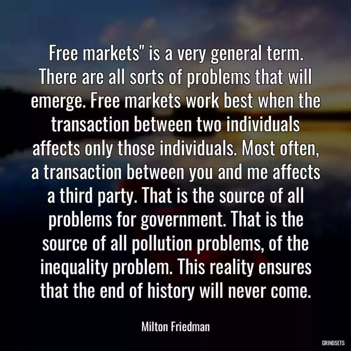 Free markets\