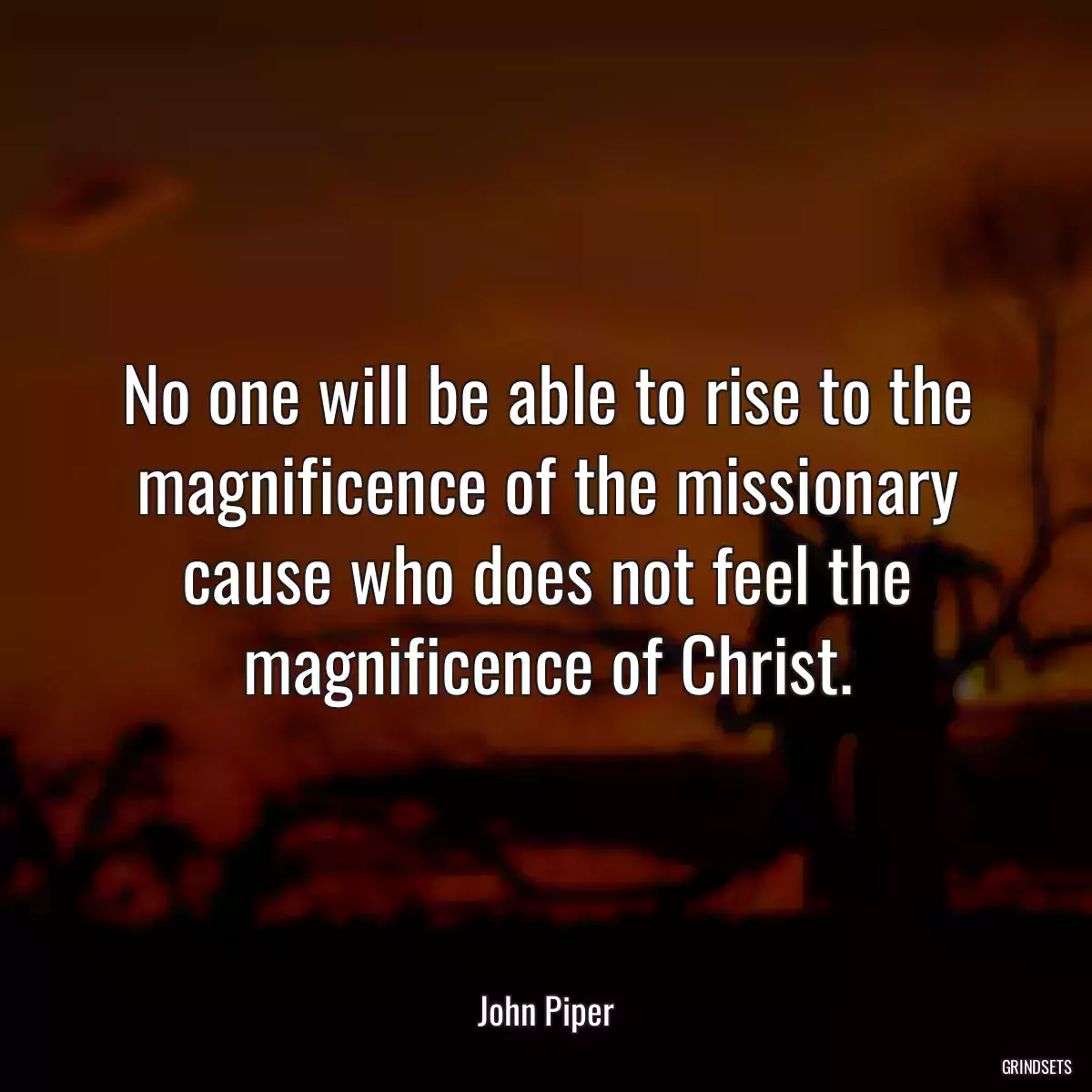 No one will be able to rise to the magnificence of the missionary cause who does not feel the magnificence of Christ.