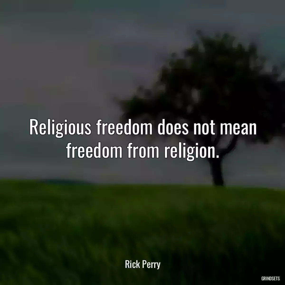 Religious freedom does not mean freedom from religion.