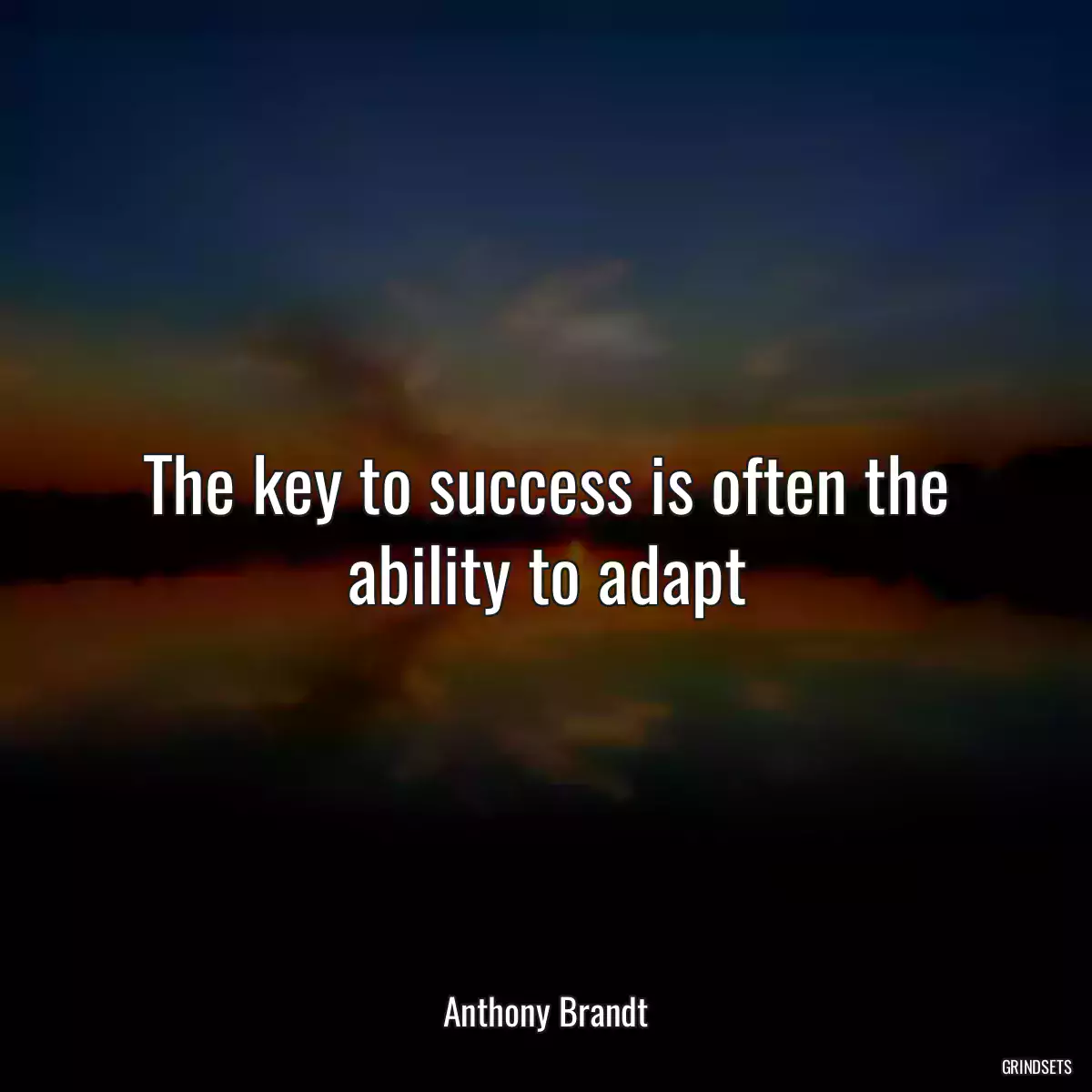 The key to success is often the ability to adapt