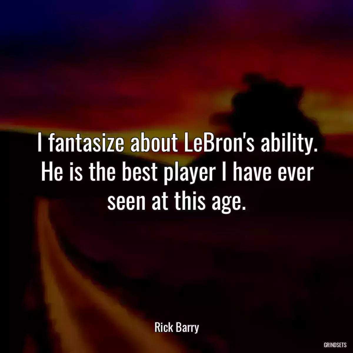 I fantasize about LeBron\'s ability. He is the best player I have ever seen at this age.