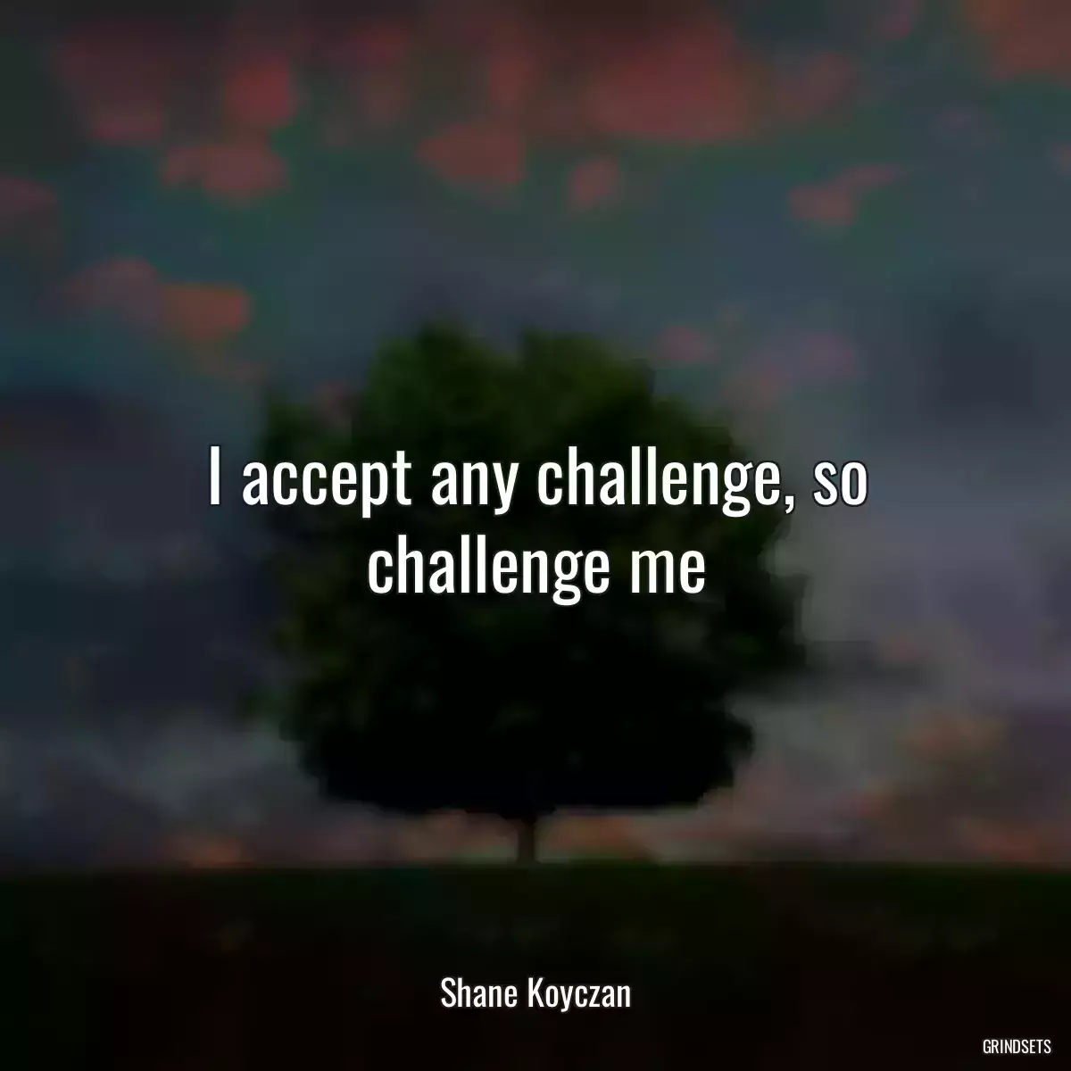 I accept any challenge, so challenge me