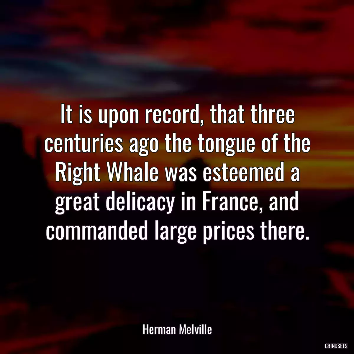 It is upon record, that three centuries ago the tongue of the Right Whale was esteemed a great delicacy in France, and commanded large prices there.