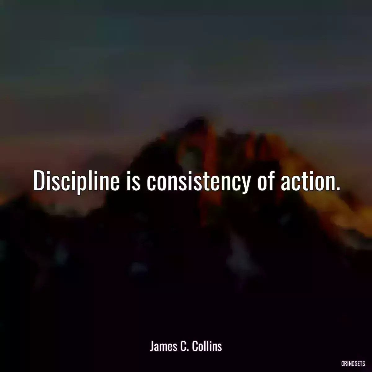 Discipline is consistency of action.