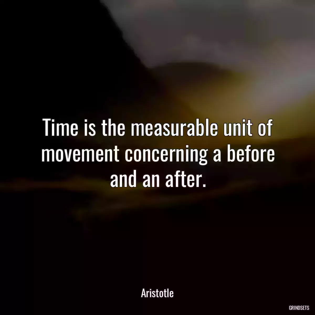 Time is the measurable unit of movement concerning a before and an after.