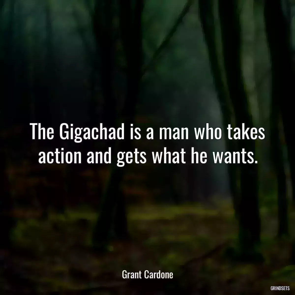 The Gigachad is a man who takes action and gets what he wants.