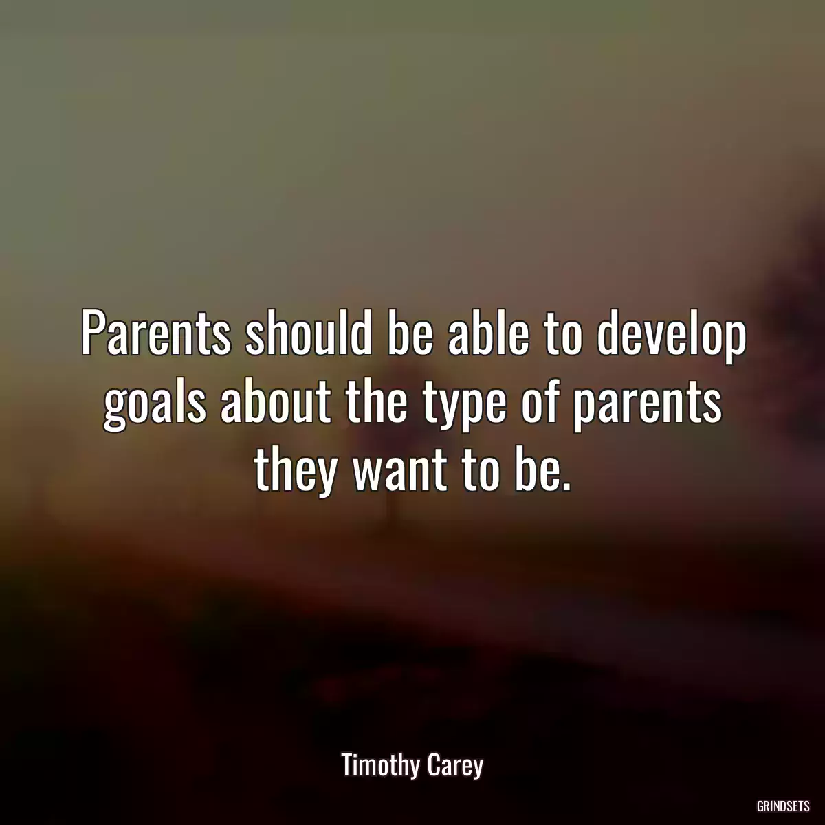 Parents should be able to develop goals about the type of parents they want to be.