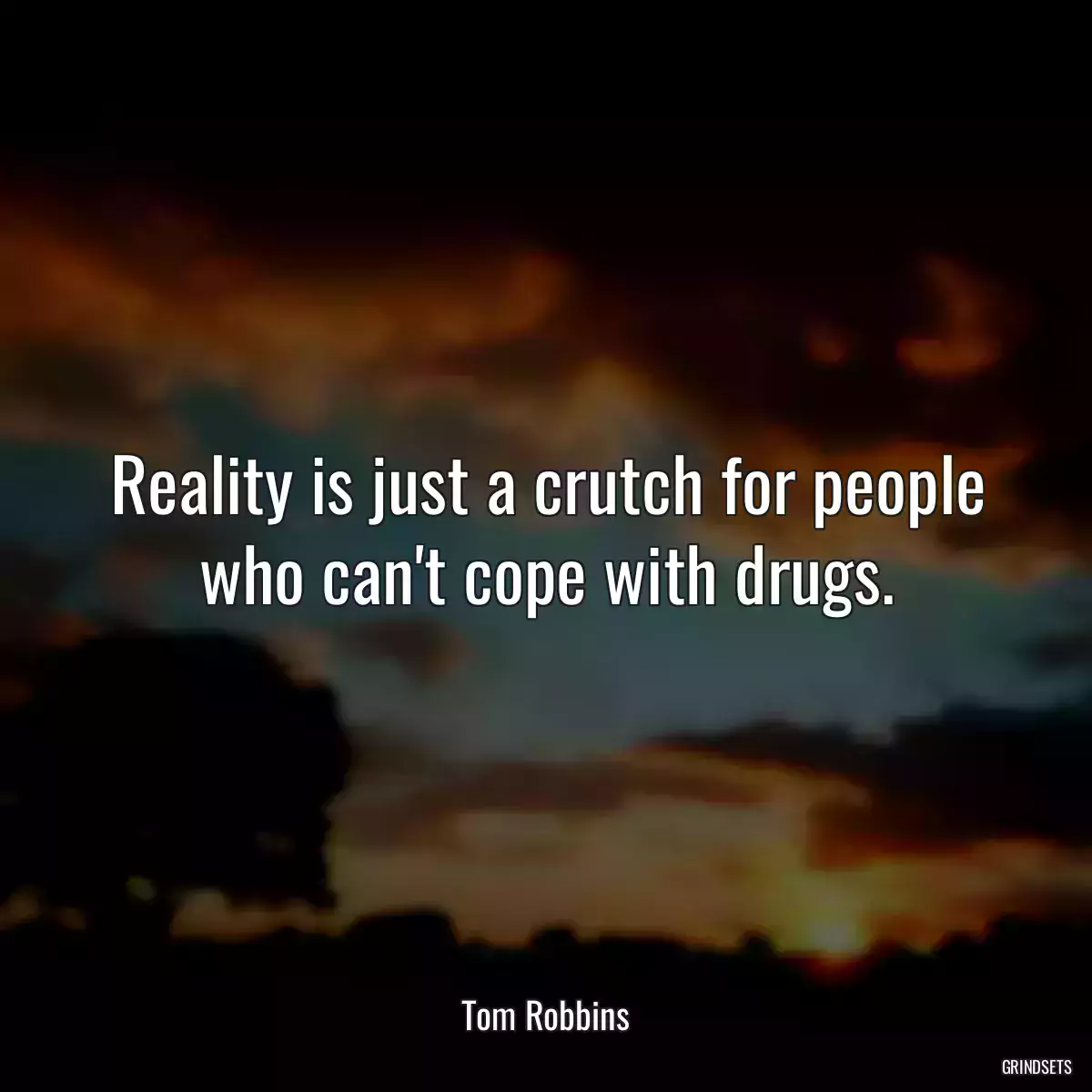 Reality is just a crutch for people who can\'t cope with drugs.