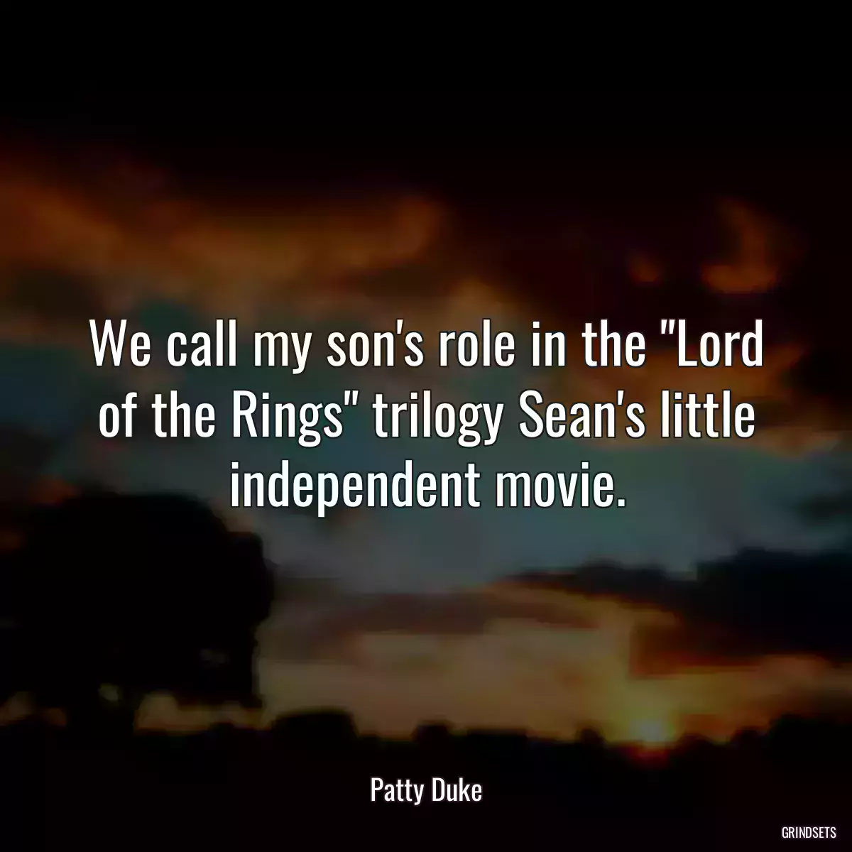 We call my son\'s role in the \