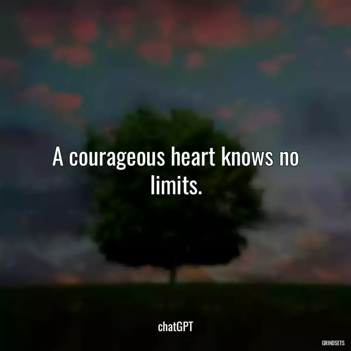 A courageous heart knows no limits.