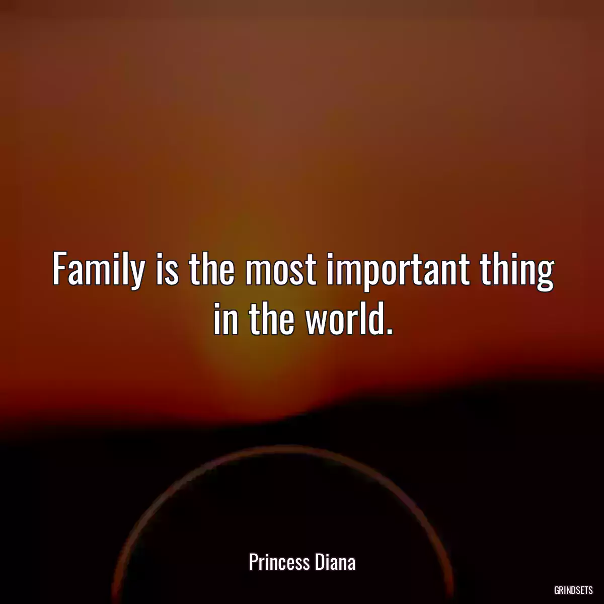 Family is the most important thing in the world.