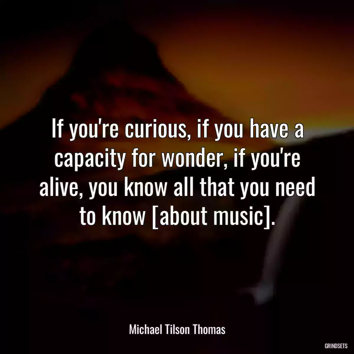 If you\'re curious, if you have a capacity for wonder, if you\'re alive, you know all that you need to know [about music].