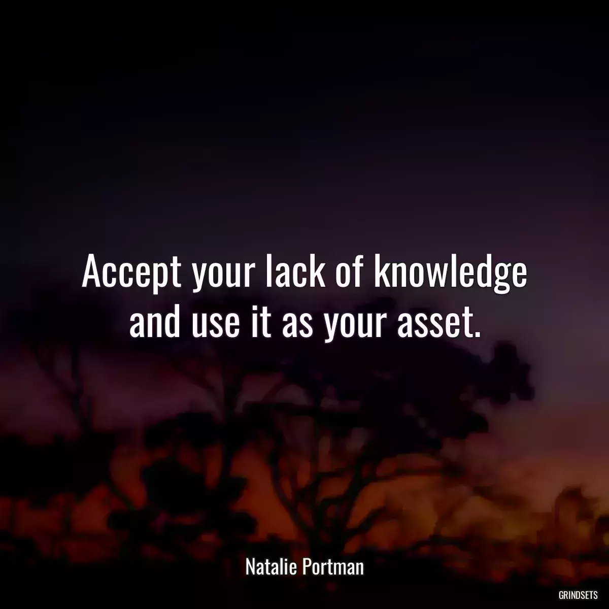 Accept your lack of knowledge and use it as your asset.