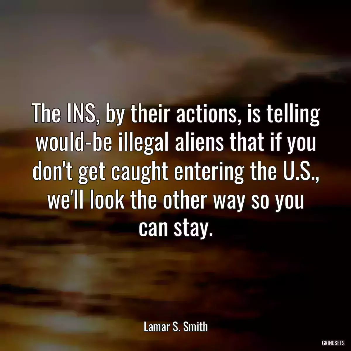 The INS, by their actions, is telling would-be illegal aliens that if you don\'t get caught entering the U.S., we\'ll look the other way so you can stay.