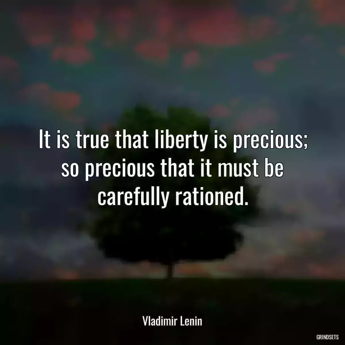 It is true that liberty is precious; so precious that it must be carefully rationed.