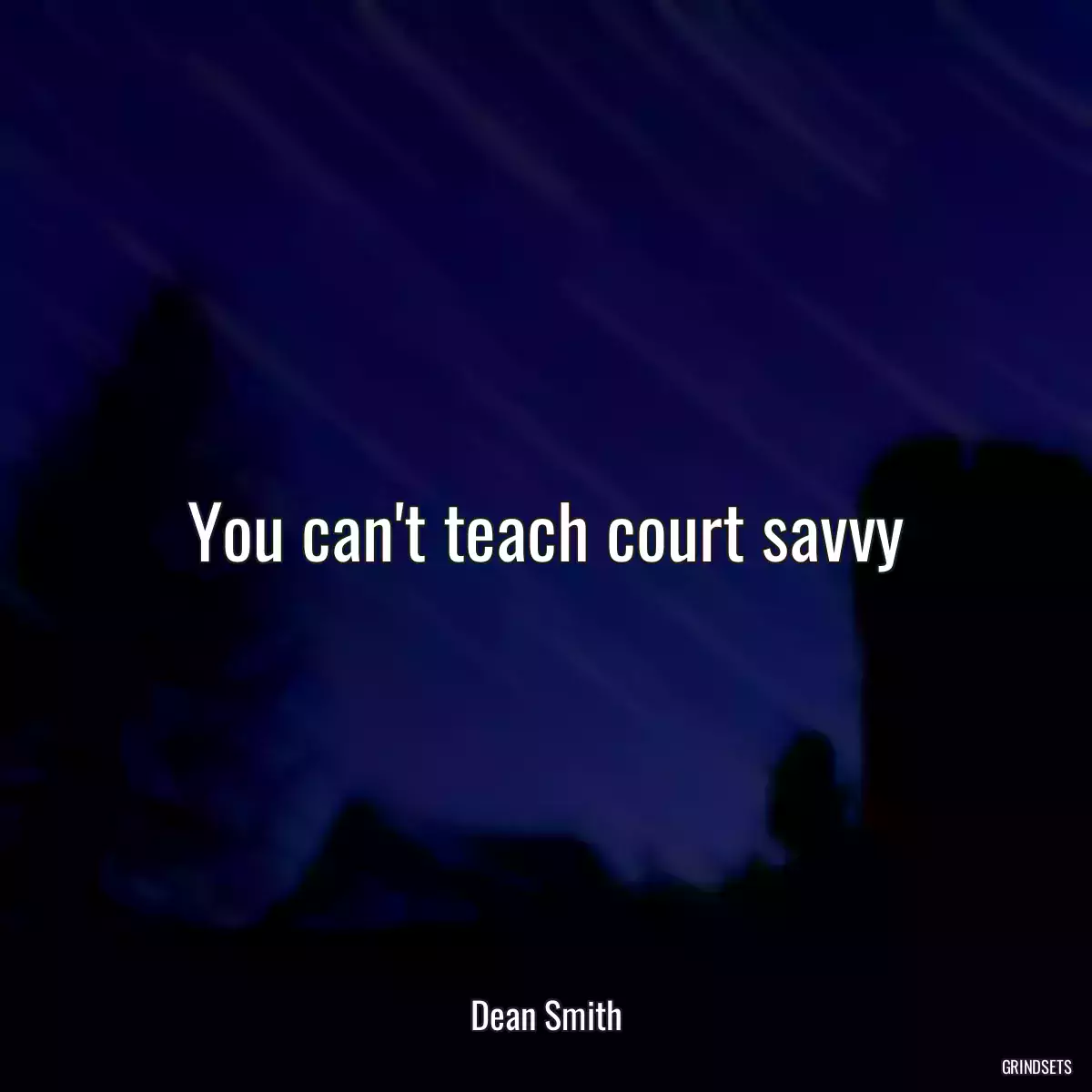 You can\'t teach court savvy