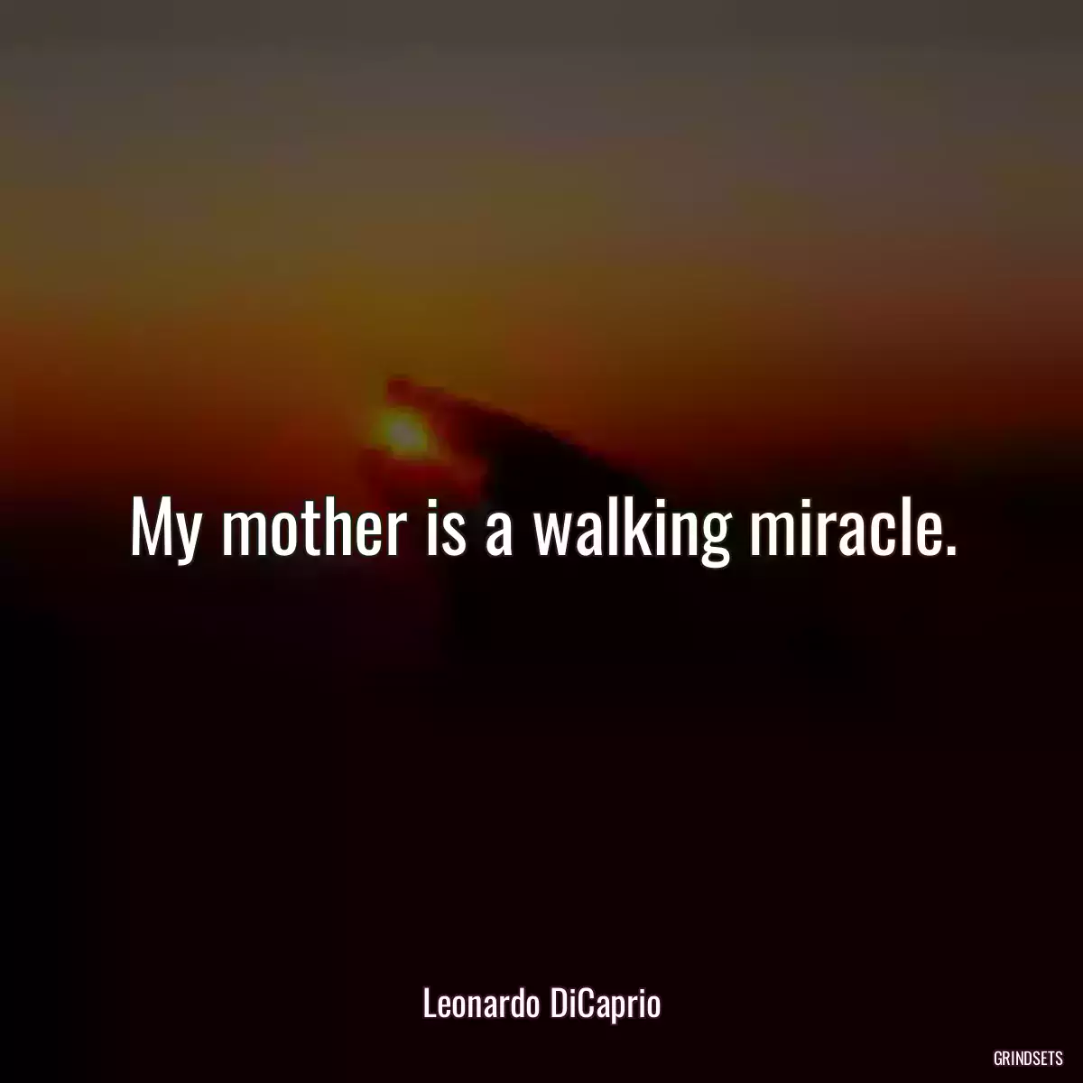 My mother is a walking miracle.