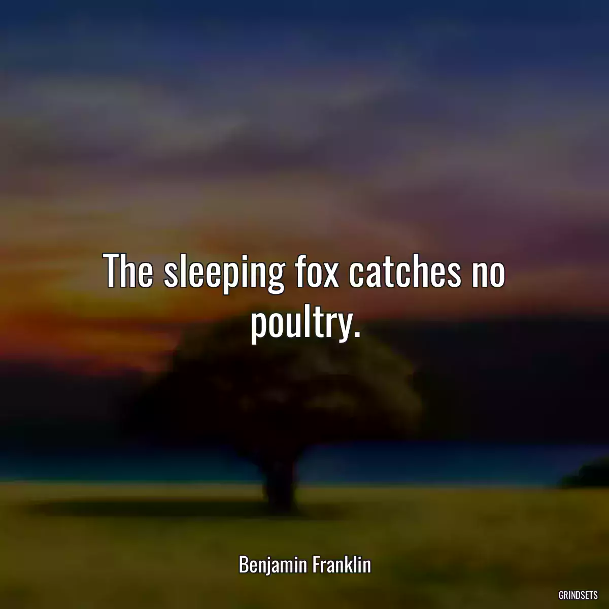 The sleeping fox catches no poultry.