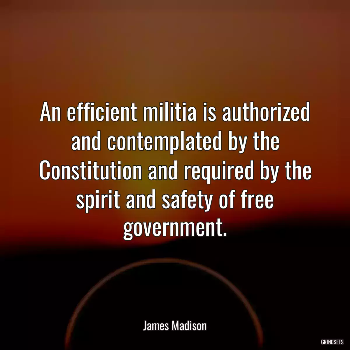 An efficient militia is authorized and contemplated by the Constitution and required by the spirit and safety of free government.