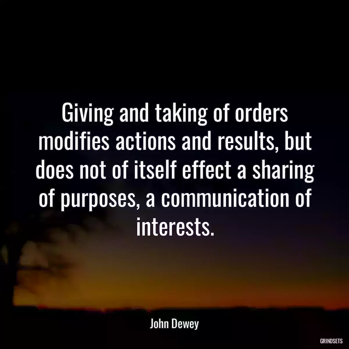 Giving and taking of orders modifies actions and results, but does not of itself effect a sharing of purposes, a communication of interests.