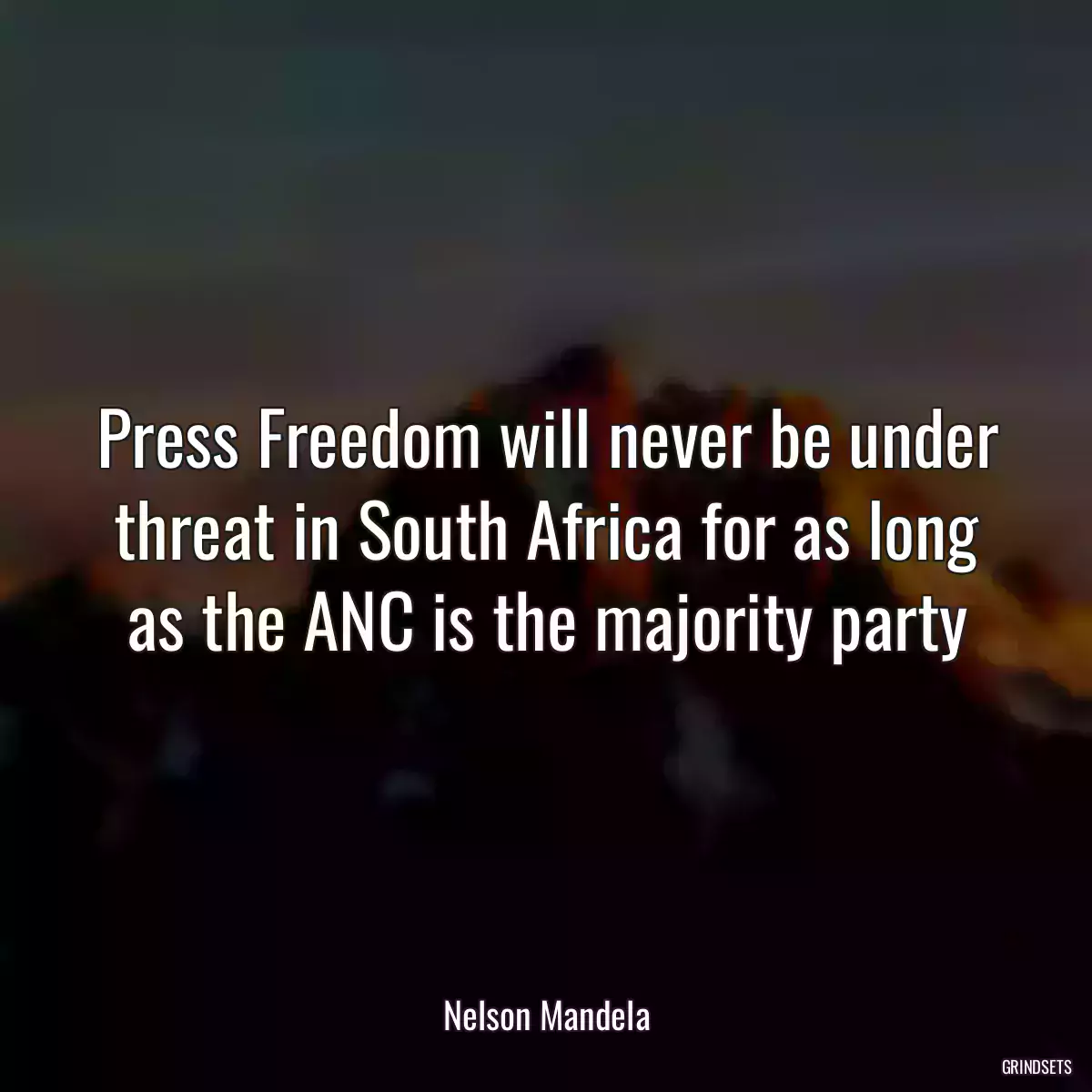 Press Freedom will never be under threat in South Africa for as long as the ANC is the majority party