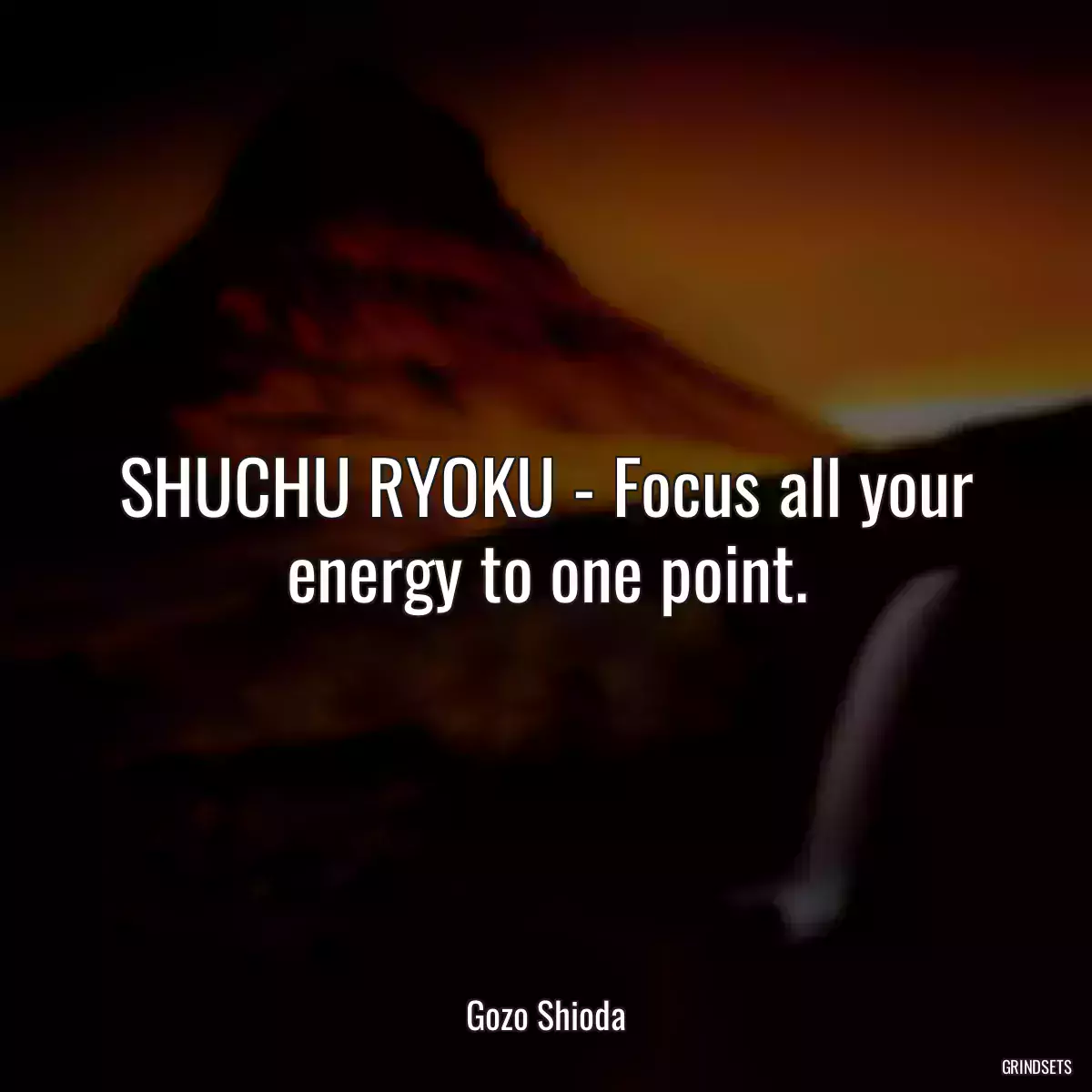 SHUCHU RYOKU - Focus all your energy to one point.
