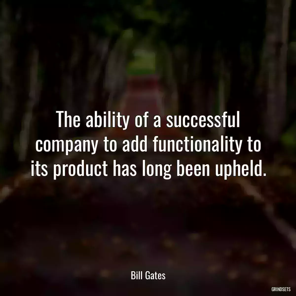 The ability of a successful company to add functionality to its product has long been upheld.