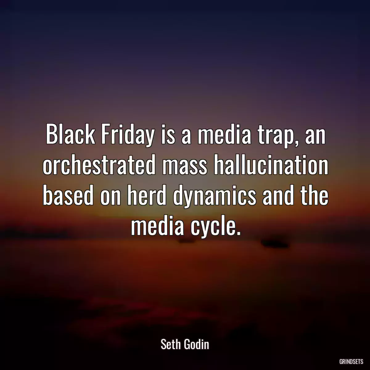 Black Friday is a media trap, an orchestrated mass hallucination based on herd dynamics and the media cycle.