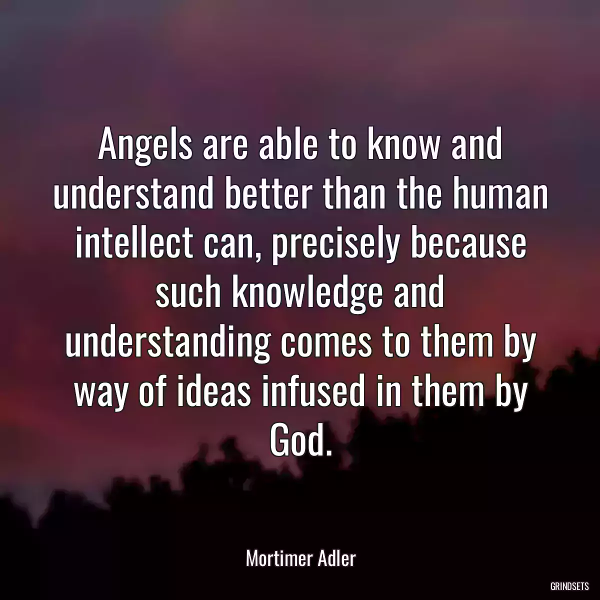 Angels are able to know and understand better than the human intellect can, precisely because such knowledge and understanding comes to them by way of ideas infused in them by God.