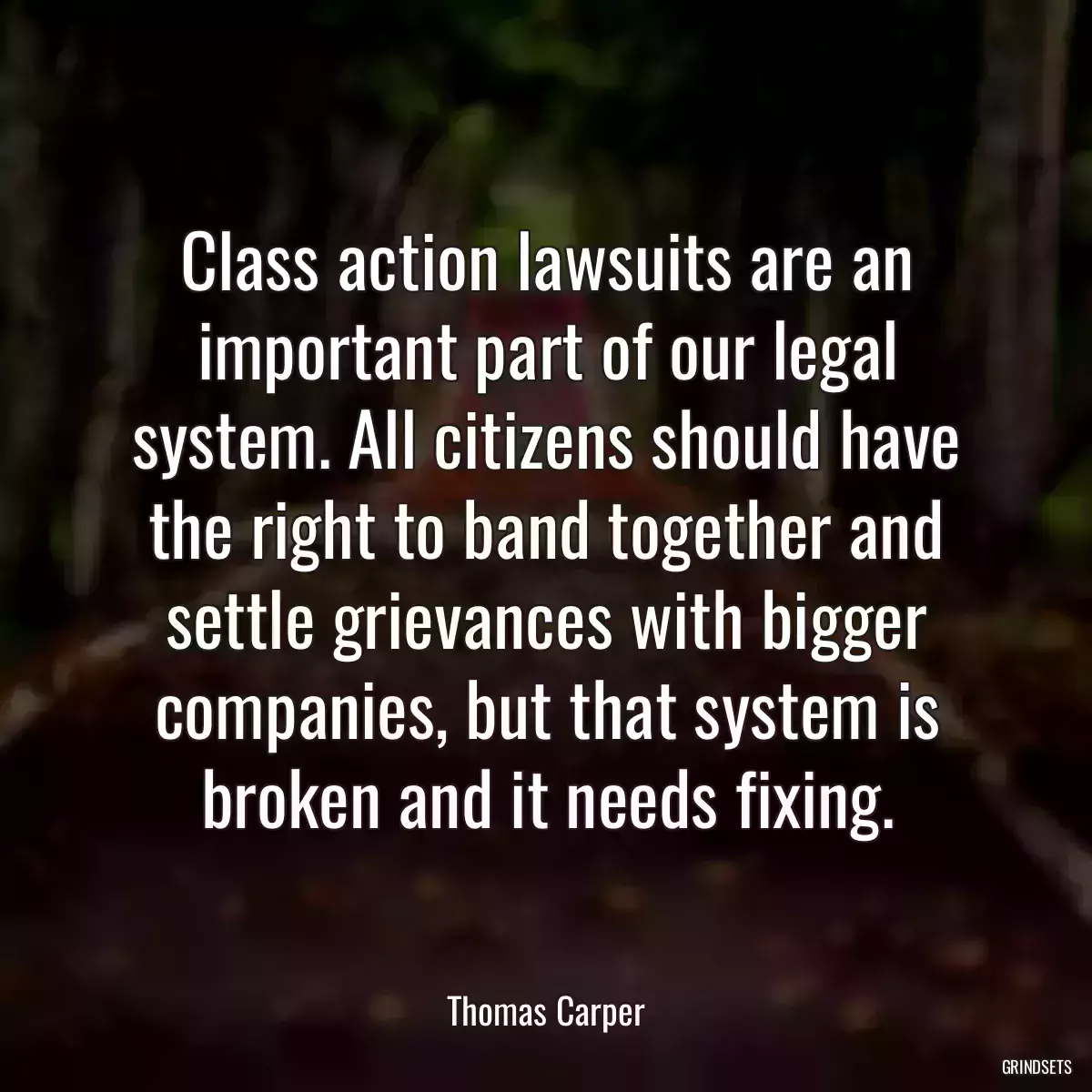 Class action lawsuits are an important part of our legal system. All citizens should have the right to band together and settle grievances with bigger companies, but that system is broken and it needs fixing.