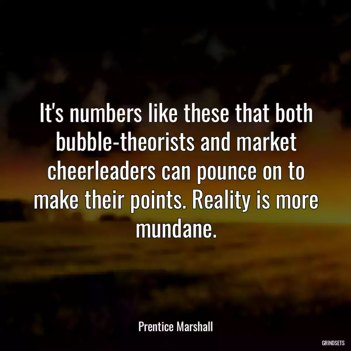 It\'s numbers like these that both bubble-theorists and market cheerleaders can pounce on to make their points. Reality is more mundane.